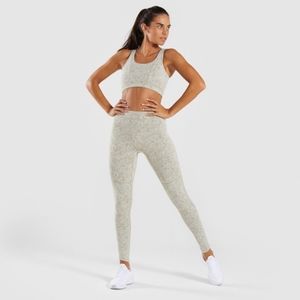 Gymshark small khaki fleur set